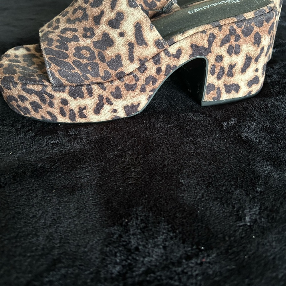 No Boundaries Leopard Print Mules